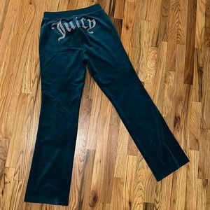 Juicy Couture Rhinestone Juicy Velour Sweatpants Sapphire